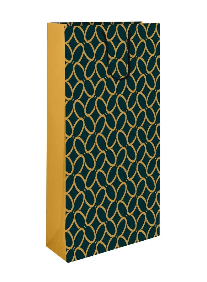 PaperPep Golden Abstract Ornamental Print 12.5"X4.75"X17" Gifting Paper Bag | Ideal for Return Gifts, Presents, Weddings, Birthday, Holiday Presents, Celebrations | Pack of 6 - Image 1